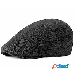 Per uomo Cappello Berretto cappello A strisce Nero