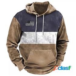 Per uomo Felpa con cappuccio pullover Marrone Con cappuccio