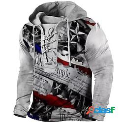 Per uomo Unisex Felpa con cappuccio pullover Maglione Grigio