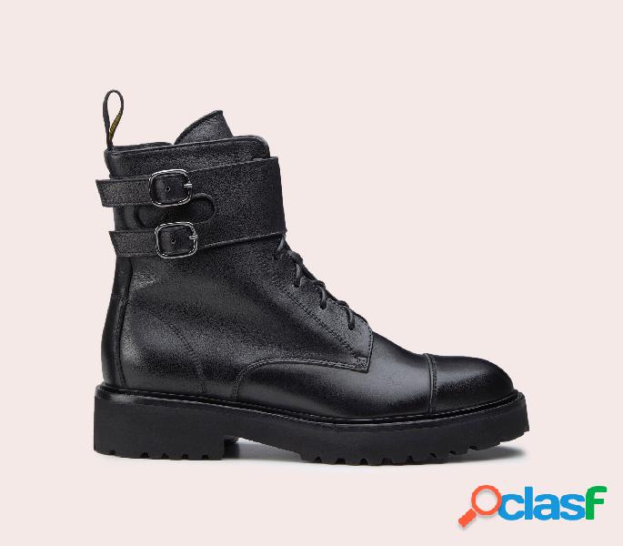 Polacchini in pelle di vitello nera Nero 34M_D