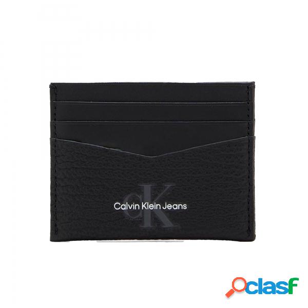 Portafoglio Ck Mono Textured Cardcase 6Cc Nero. Calvin Klein
