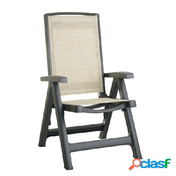 SCAB OUTDOOR - SEDIA SDRAIO CON BRACCIOLI E SCHIENALE