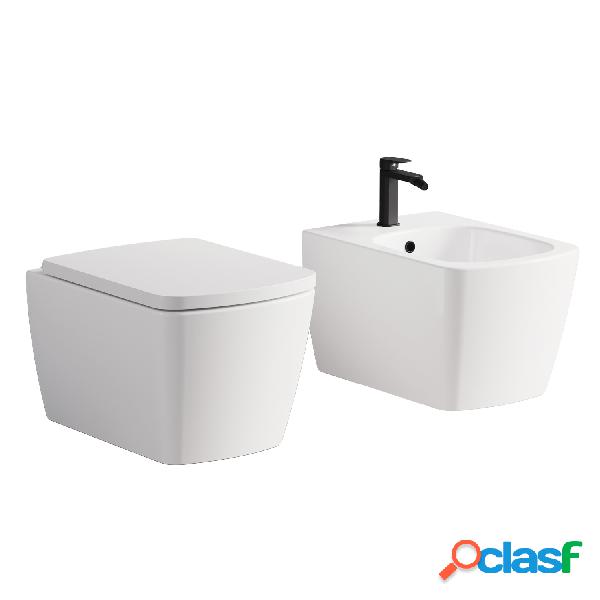 Sanitari Sospesi Maya wc senza brida con sedile soft close e