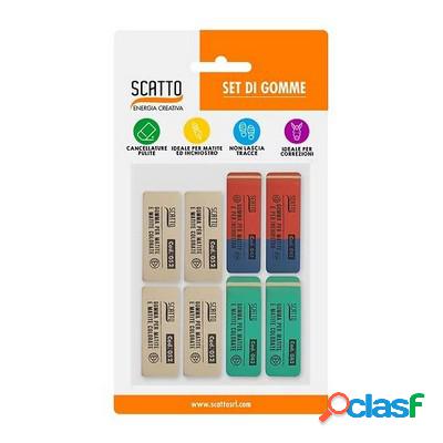 Set di Gomme Scatto in caucciù assortite conf. 8 pz.