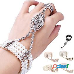 Set di anelli con bracciale flapper anni 20 ruggenti anni 20