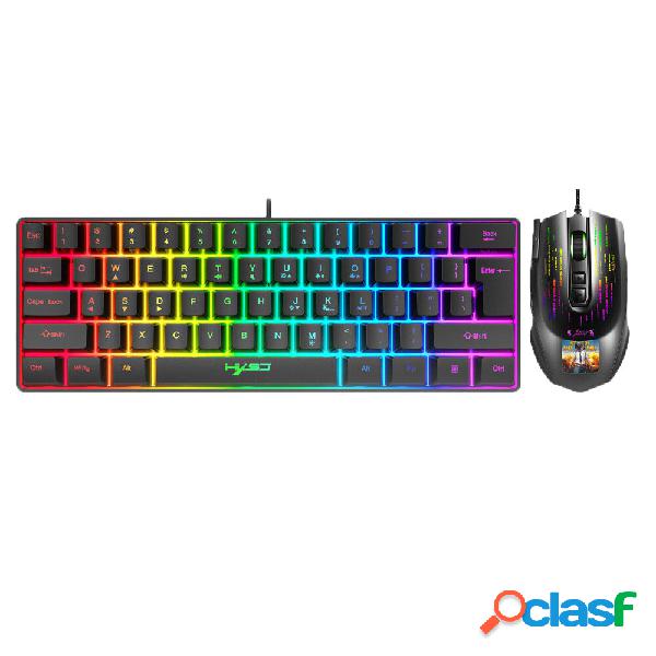 Set di mouse con tastiera cablata USB a 61 tasti Tastiere