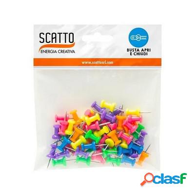 Spilli Cartografici Scatto in plastica e metallo colori
