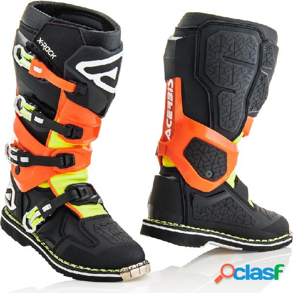 Stivali cross Acerbis X-Rock Nero Arancio Fluo