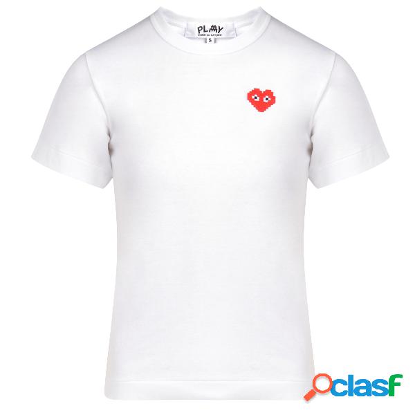 T-Shirt da donna Comme Des Garçons play bianca