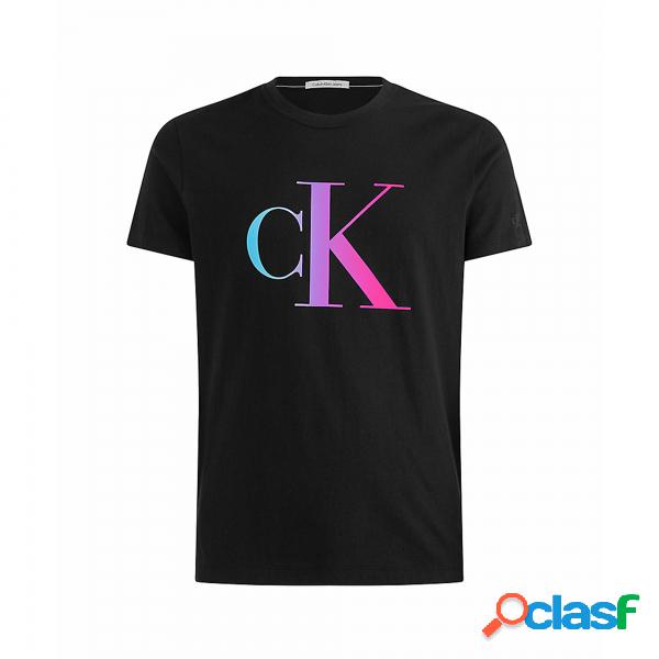 T-shirt Ckj Imbottita Ck Ck Nera Calvin Klein - Magliette