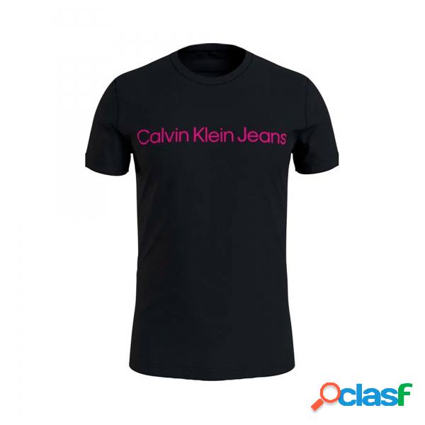 T-shirt Ckj Institutional Logo Slim Ck Nera Calvin Klein -