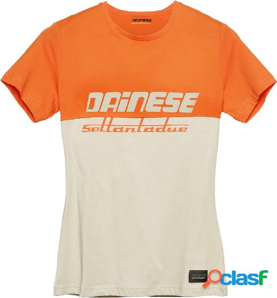 T-shirt donna Dainese72 DUNES LADY Arancio KOI Grigio chiaro