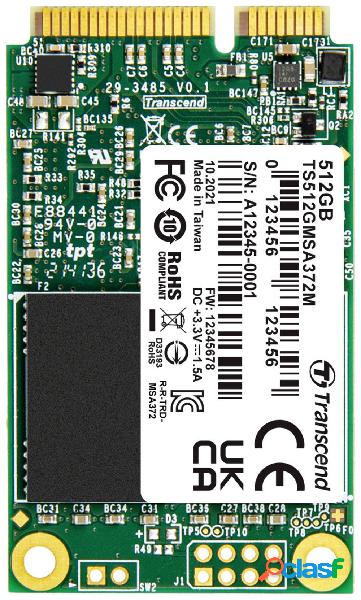 Transcend MSA372M 512 GB Memoria SSD interna mSATA SATA III