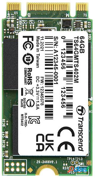 Transcend MTS402M 64 GB Memoria SSD interna SATA M.2 2242