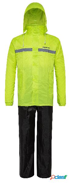 Tuta antipioggia divisibile Befast Tempest Nero Giallo fluo