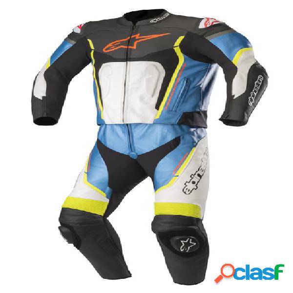 Tuta moto pelle divisibile Alpinestars MOTEGI v2 Nero Bianco