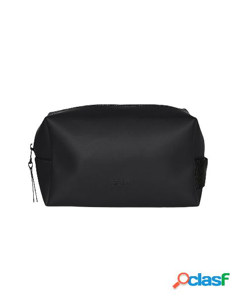 Wash Bag Large beauty case nero con manico per il trasporto