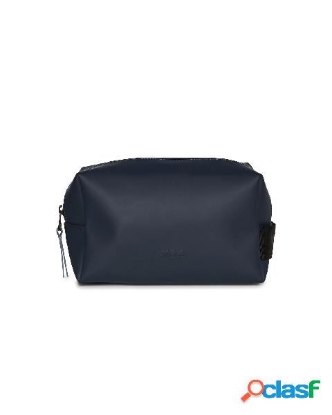 Wash Bag Small beauty case blu con manico per il trasporto