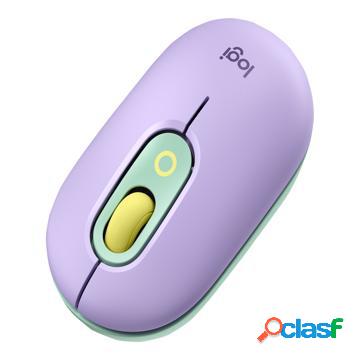 Wireless ottico Logitech POP - Verde / Viola