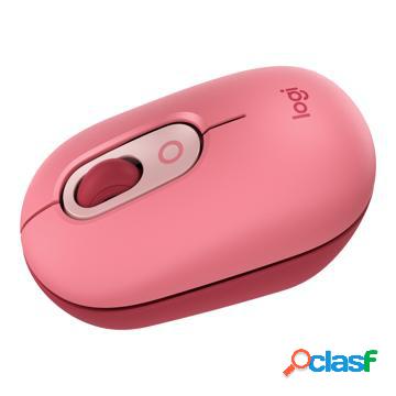 Wireless ottico Logitech POP - rosa / rosso