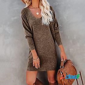 Womens Casual Dress T Shirt Dress Tee Dress Shift Dress Mini