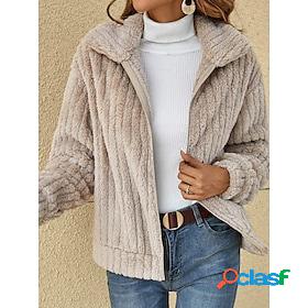 Womens Sherpa jacket Fleece Jacket Teddy Coat Home Daily