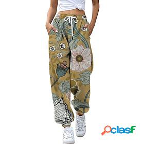 Womens Sweatpants Joggers Earth Yellow Black Yellow Casual /