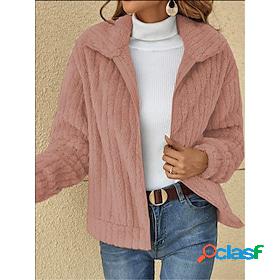 Womens Winter Coat Teddy Coat Outdoor Daily Wear Vacation