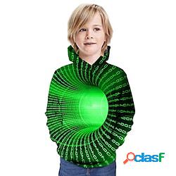 bambini ragazzi 3d vertigo felpa con cappuccio manica lunga