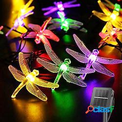 libellula luci della stringa solare allaperto 6.5m 30 led