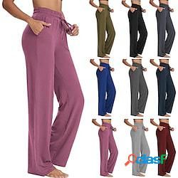 per donna pantaloni a gamba larga yoga stile pilates