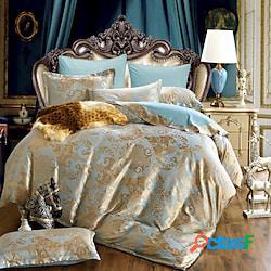 set di biancheria da letto trapunta in jacquard di seta