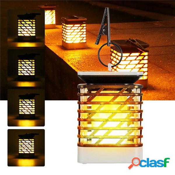 solare Powered 75 LED Effetto Fiamma Appendere Lanterna Luce