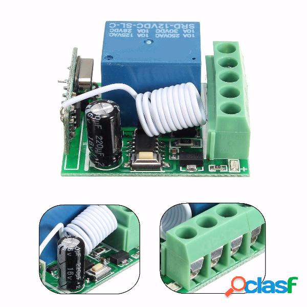 100 pz DC12V 10A 1CH 433 MHz Relè Wireless RF remoto Modulo