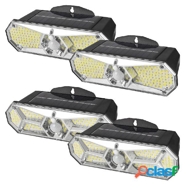 126LED solare Parete lampada Funzione di rilevamento del