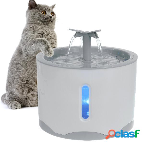 2.6L USB LED Automatico Elettrico Pet Fontana di Acqua Gatto
