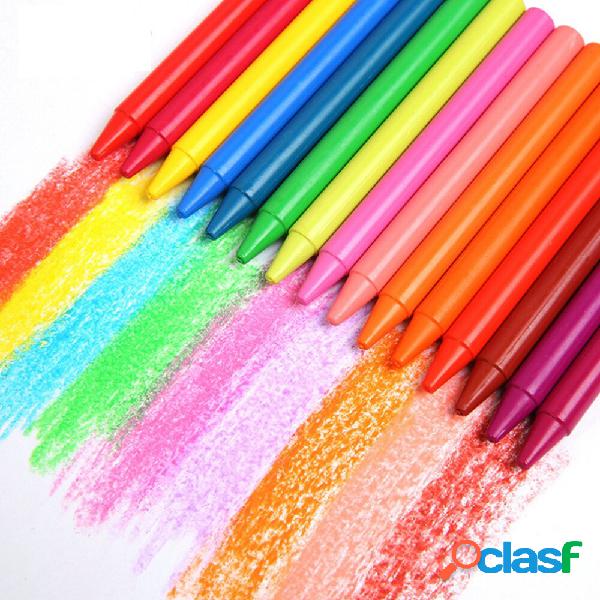 24 colori pastello di plastica rotonda bambini disegno