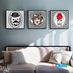 3 pannelli stampe di animali arte della parete immagine