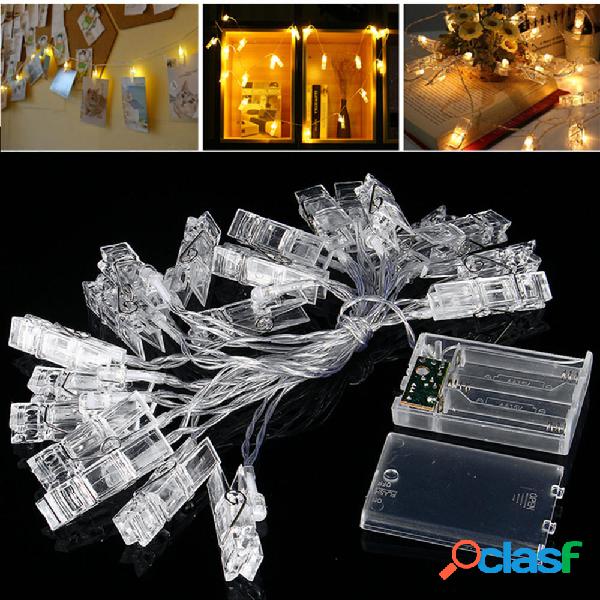 3M 20LED Clip Clip Fata Filo Filo Stringa Luce Batteria