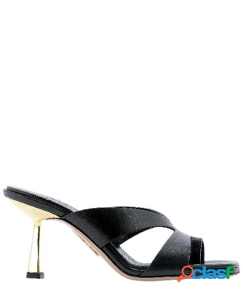 AQUAZZURA SANDALI DONNA TRHMIDM0NAP000 ALTRI MATERIALI NERO