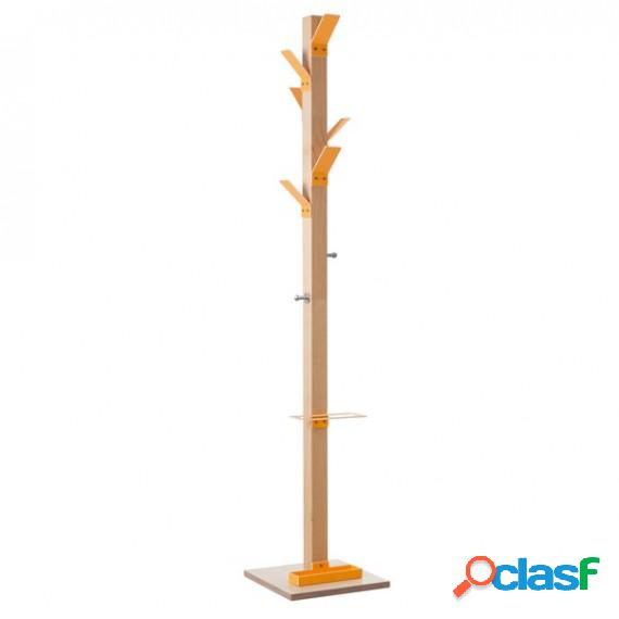 Appendiabiti Easycloth - 6 posti - legno / arancio -