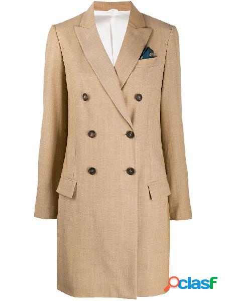 BRUNELLO CUCINELLI BLAZER DONNA MH1209460C119 LANA MARRONE