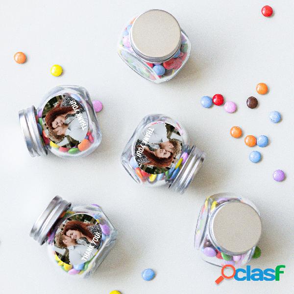 Barattolini Personalizzati con Confettini di Cioccolato - 20