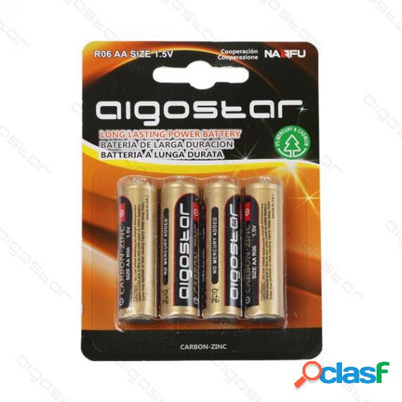 Batterie Aa Zinco Carbone 4Pz Stilo Batteria R06 Aa 1,5V