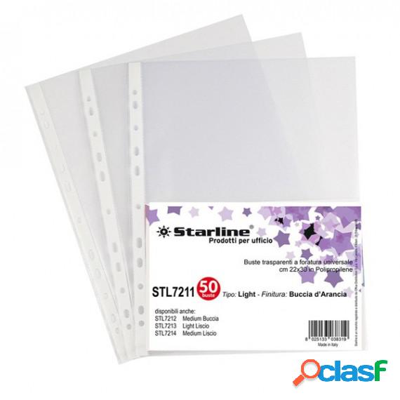 Buste forate Light - buccia - 22 x 30 cm - trasparente -