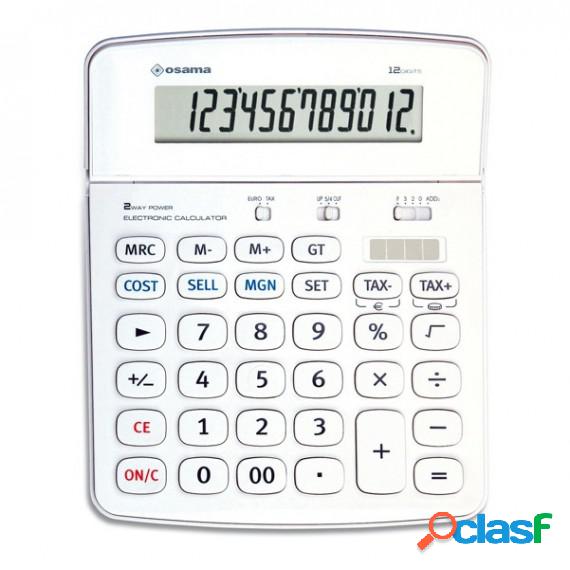 Calcolatrice da tavolo OS 504 - 12 cifre - bianco - Osama