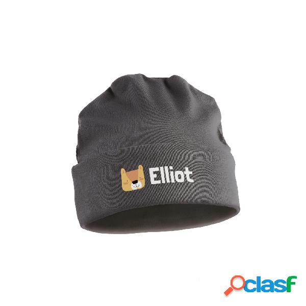 Cappello per Neonato con Stampa- Antracite