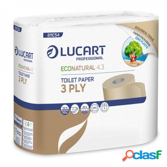 Carta igienica EcoNatural 4.3 Plastic Free - 270 strappi -