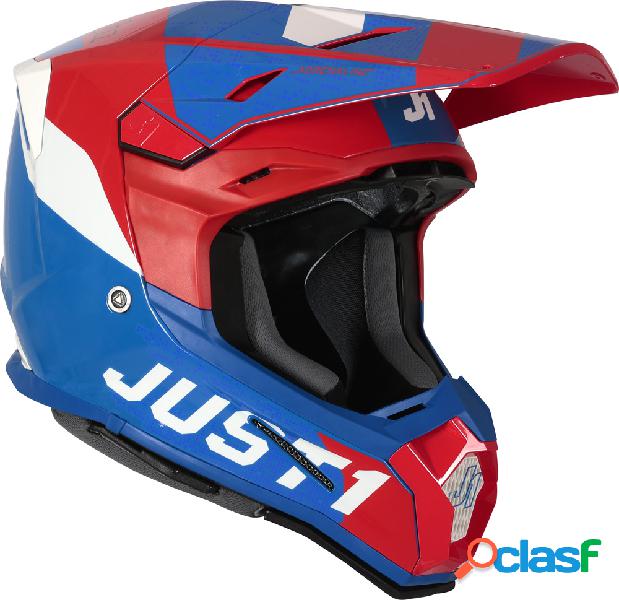 Casco cross Just1 J22 Adrenaline in carbonio Rosso Blu