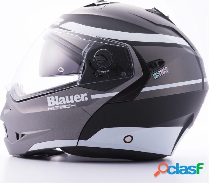 Casco modulare Blauer SKY II Nero Titanio Bianco Opaco